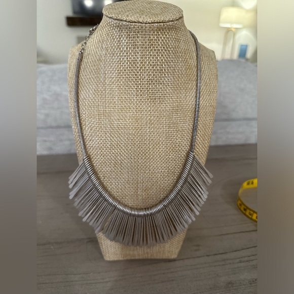 Stella & Dot Jewelry - Stella and dot silver fringe necklace